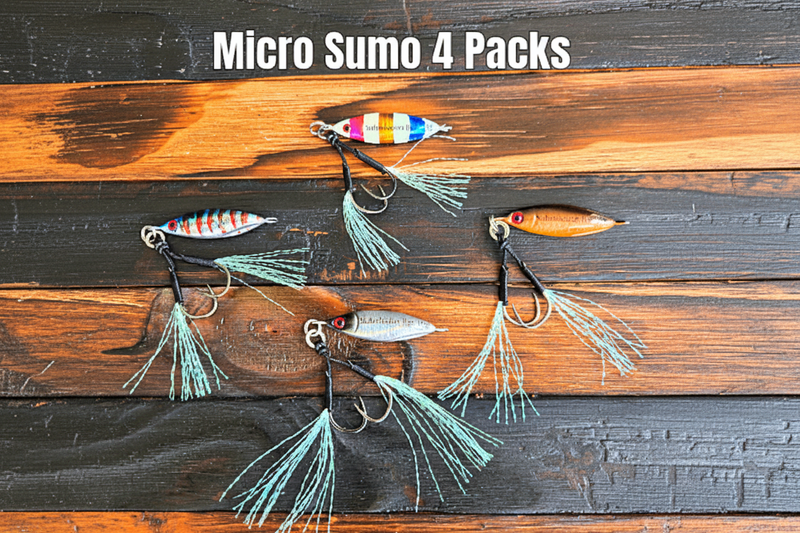 Load image into Gallery viewer, Sumo Micro Slow Pitch Jig – 4-Pack – 10g &amp; 15g
