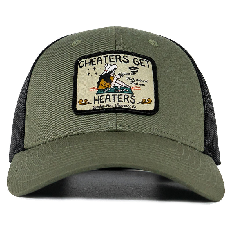 Load image into Gallery viewer, Cheaters Get Heaters Western Cowboy Patch SnapBack
