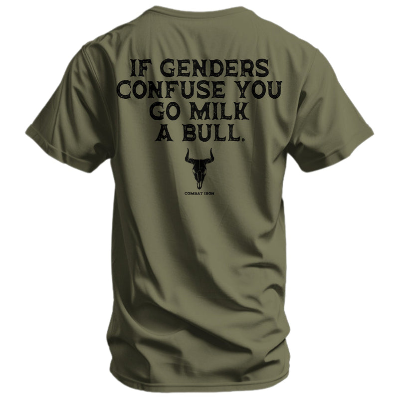 Load image into Gallery viewer, If Genders Confuse You, Go Milk a Bull Men's T-Shirt
