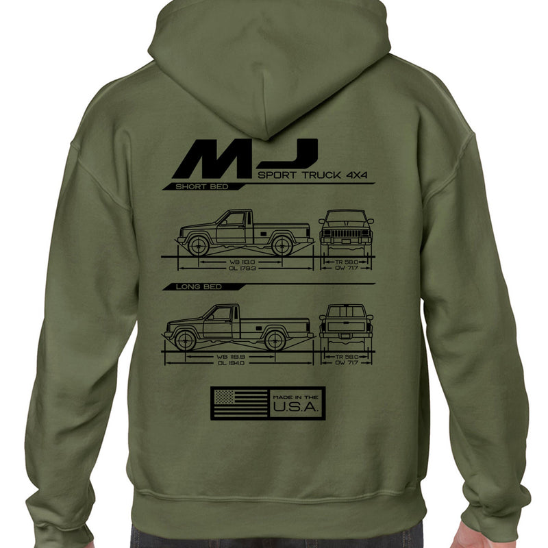 Load image into Gallery viewer, MJ Blueprint Pullover Hoodie
