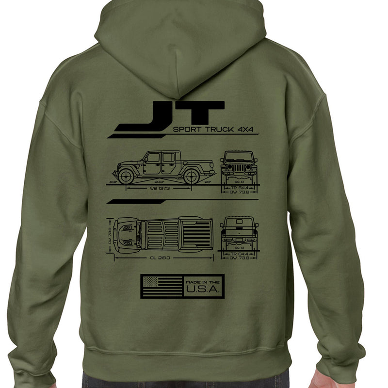 Load image into Gallery viewer, JT Blueprint Pullover Hoodie

