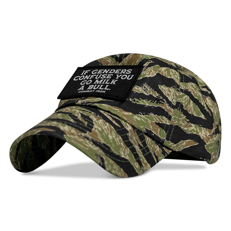 Load image into Gallery viewer, If Genders Confuse You Go Milk A Bull Patch Ripstop Tactical Hat
