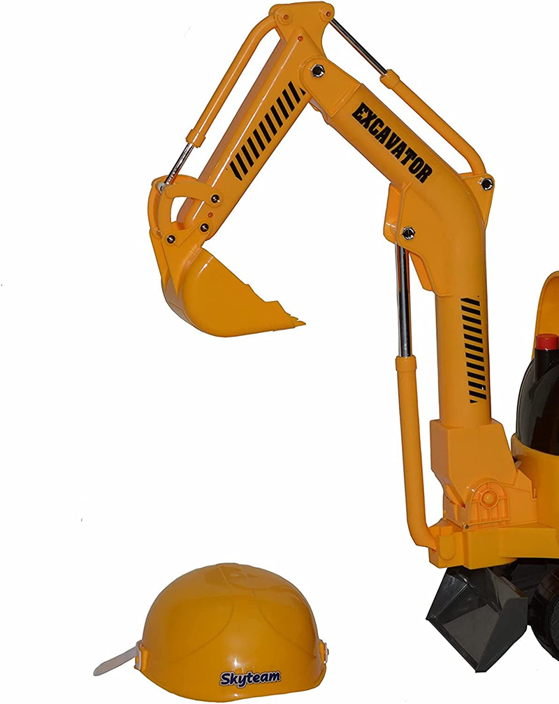 Load image into Gallery viewer, Mini Construction Adventure: Ride-On Yellow Micro Excavator

