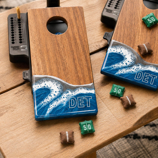Mini Tabletop Resin Cornhole Set | Gameday Collection