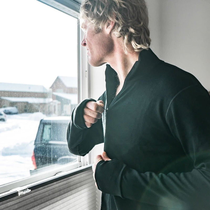 Load image into Gallery viewer, Heavyweight Men's Wool 1/4 Zip - 100% Merino Wool
