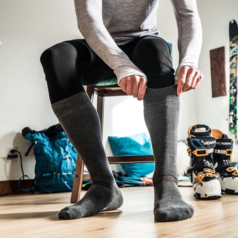 Load image into Gallery viewer, Lightweight Wool Ski Sock - Over the Calf Socks
