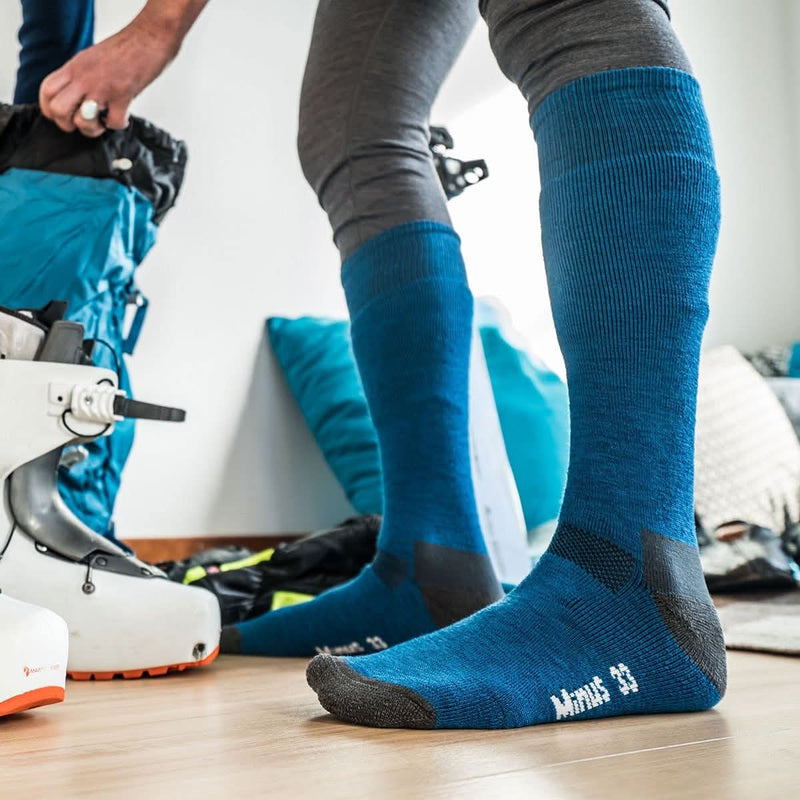 Load image into Gallery viewer, Lightweight Wool Ski Sock - Over the Calf Socks
