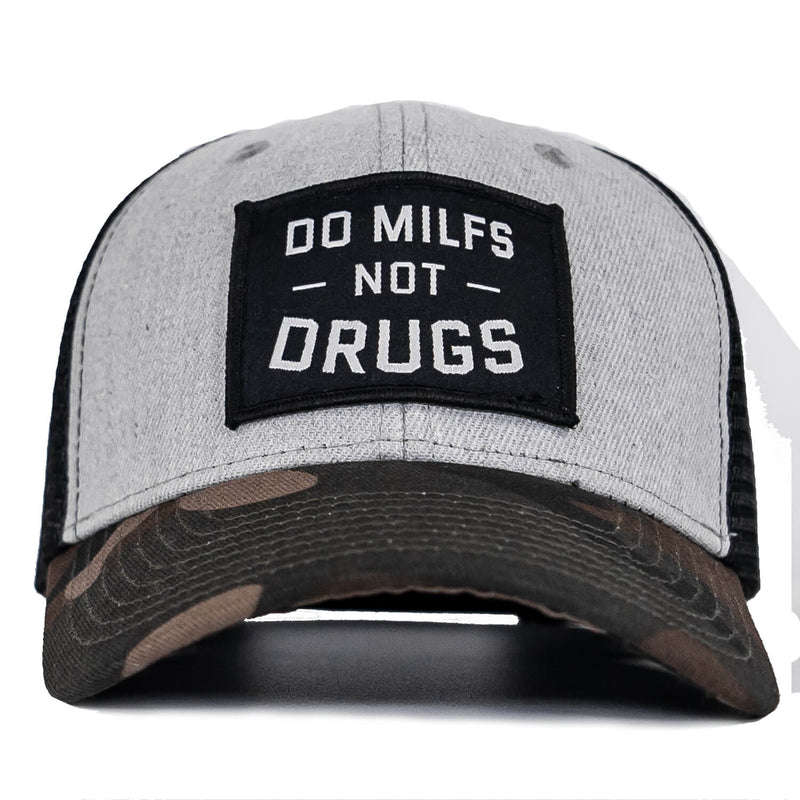Load image into Gallery viewer, Do Milfs. Not Drugs. Patch Snapback HAT
