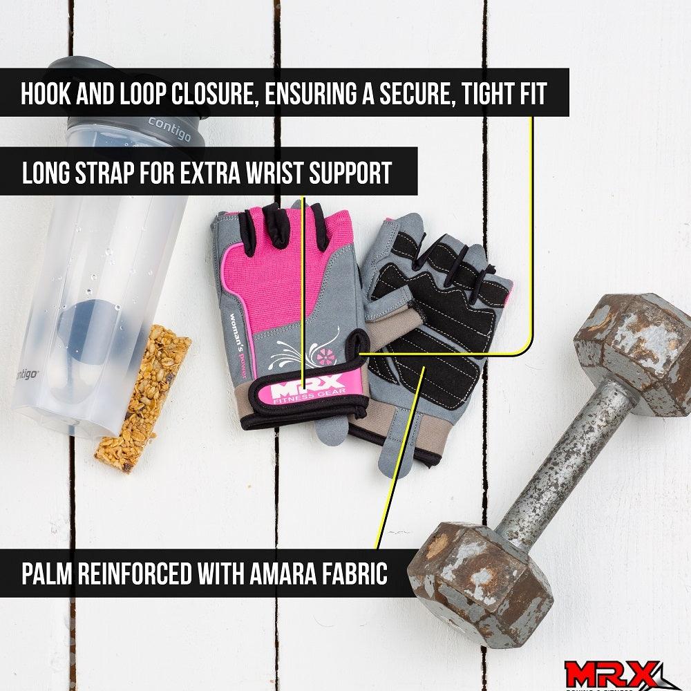 MRX Women's Weight Lifting Gloves Workout Exercise Gym Training Glove