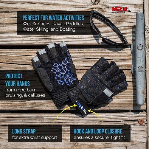 Load image into Gallery viewer, Sailing Gloves With Sticky Palm 3-4 Cut Fingers Kayaking &amp; More Unisex

