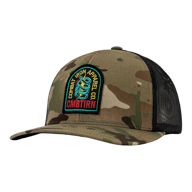 Load image into Gallery viewer, NEON DEFENDER PATCH SNAPBACK HAT
