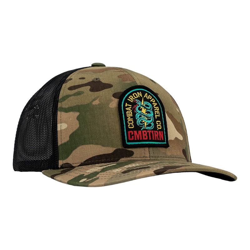 Load image into Gallery viewer, NEON DEFENDER PATCH SNAPBACK HAT
