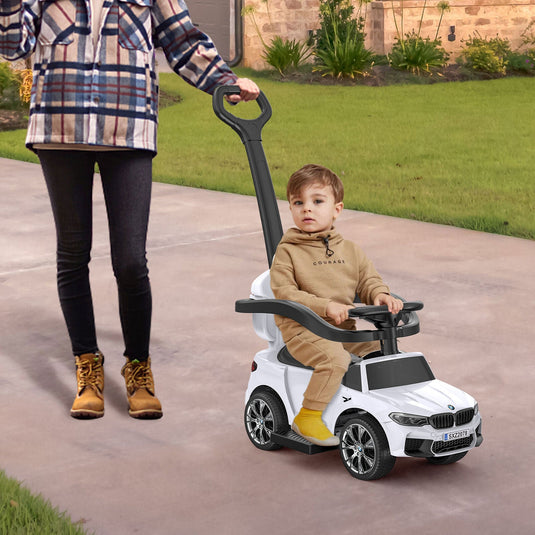 Music-Infused Ride-On Car with Safety Bar for Toddlers and Kids