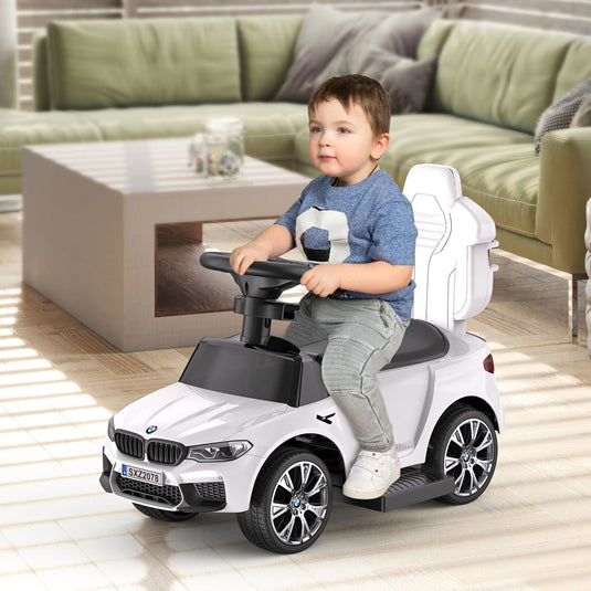 Music-Infused Ride-On Car with Safety Bar for Toddlers and Kids