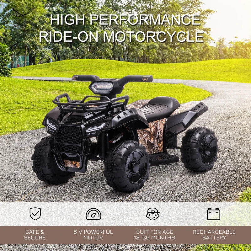 Load image into Gallery viewer, Music-Powered Black ATV for Kids Ages 18-36 Months
