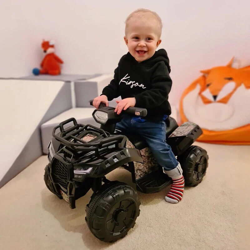 Load image into Gallery viewer, Music-Powered Black ATV for Kids Ages 18-36 Months
