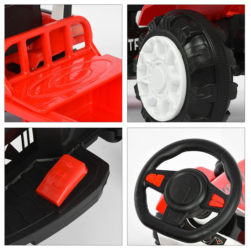 Load image into Gallery viewer, Musical Electric Tractor with Detachable Trailer - Perfect Gift for Kids with Lights and Sounds
