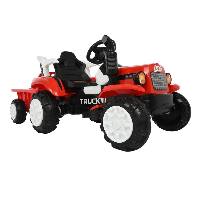 Load image into Gallery viewer, Musical Electric Tractor with Detachable Trailer - Perfect Gift for Kids with Lights and Sounds
