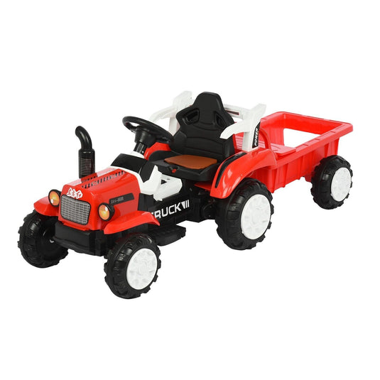 Musical Electric Tractor with Detachable Trailer - Perfect Gift for Kids with Lights and Sounds