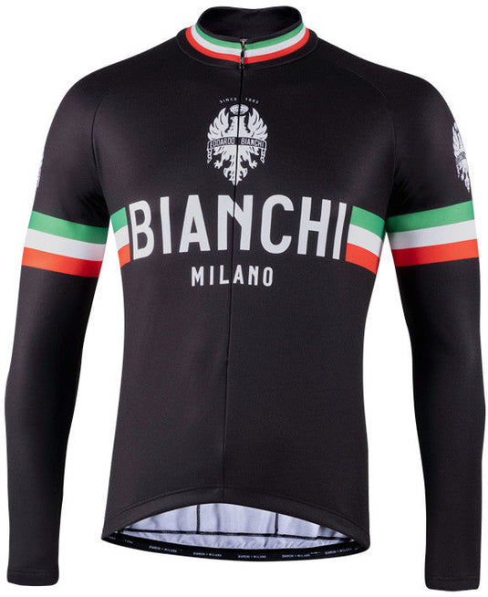 BIANCHI MILANO STORIA Black Men's Long Sleeve Jersey (S, M, L)