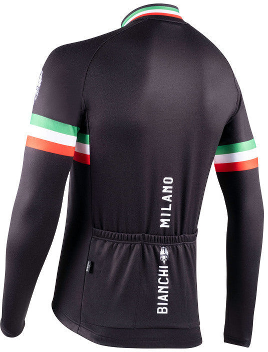 BIANCHI MILANO STORIA Black Men's Long Sleeve Jersey (S, M, L)