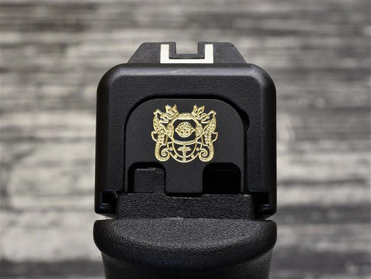 Milspin Custom Engraved NAVY Glock Slide Back Plates (Most Popular)