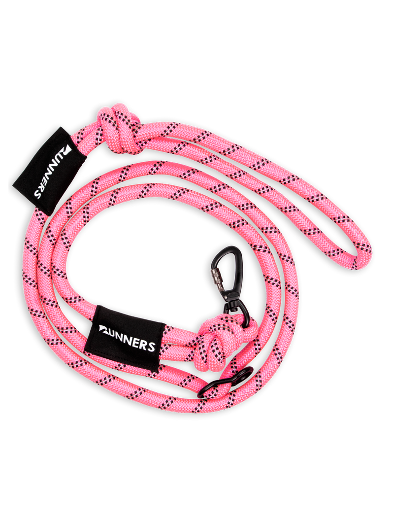 Load image into Gallery viewer, Neon Pink Runners Hands Free Dog Leash
