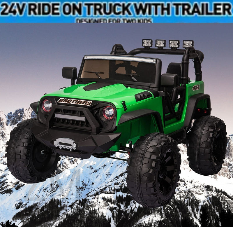 Load image into Gallery viewer, 24V Electric Ride On Jeep Toy Car with USB, Bluetooth, and Remote Control for Kids
