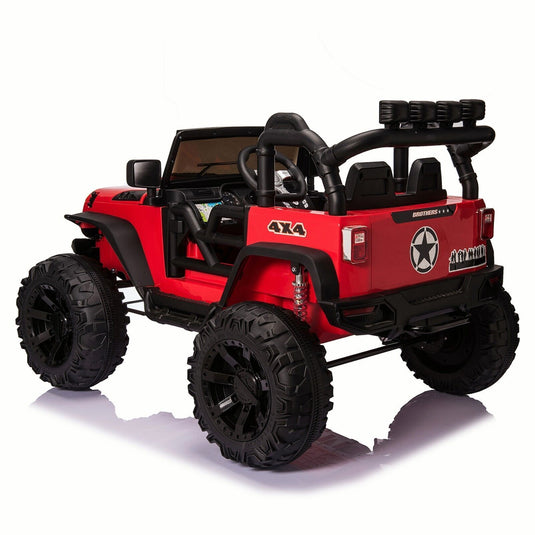 24V Electric Ride On Jeep Toy Car with USB, Bluetooth, and Remote Control for Kids