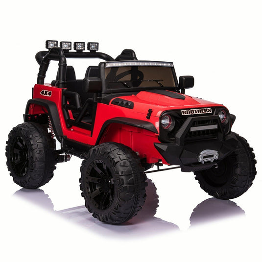 24V Electric Ride On Jeep Toy Car with USB, Bluetooth, and Remote Control for Kids