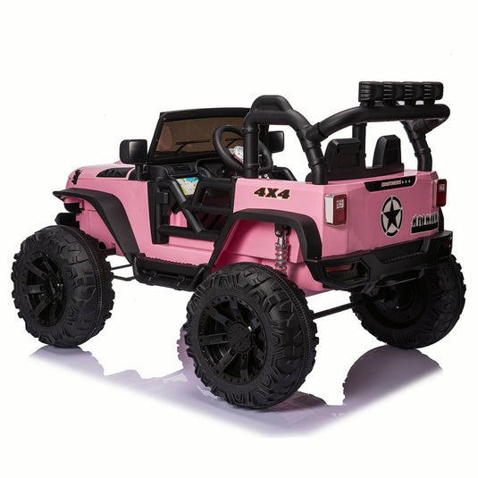 24V Electric Ride On Jeep Toy Car with USB, Bluetooth, and Remote Control for Kids