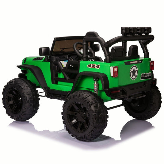 24V Electric Ride On Jeep Toy Car with USB, Bluetooth, and Remote Control for Kids