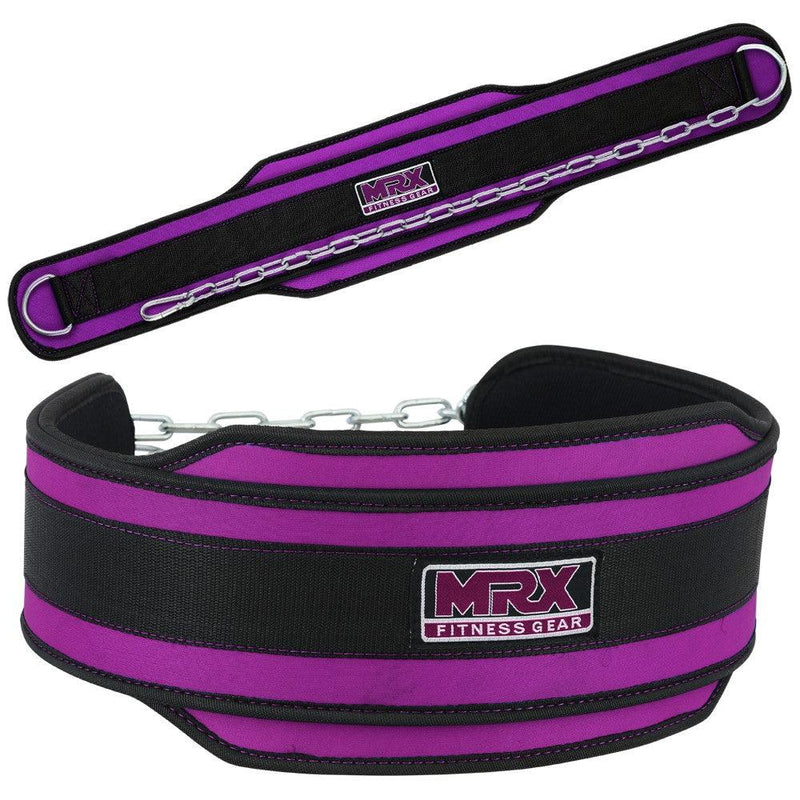 Load image into Gallery viewer, MRX Weight Lifting Nylon Dip Belt With Metal Chain Bodybuilding Gym Workout

