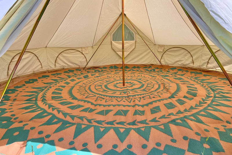 Load image into Gallery viewer, Boho Style Bell Tent Floor Matting Cover | 16' (5M)
