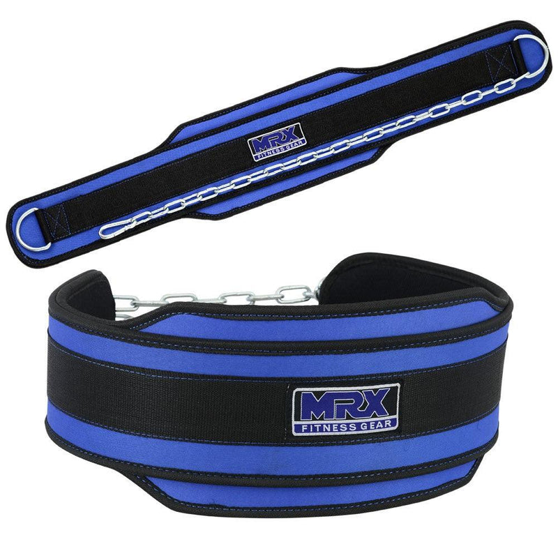 Load image into Gallery viewer, MRX Weight Lifting Nylon Dip Belt With Metal Chain Bodybuilding Gym Workout
