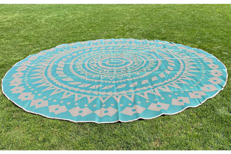 Load image into Gallery viewer, Boho Style Bell Tent Floor Matting Cover | 16' (5M)
