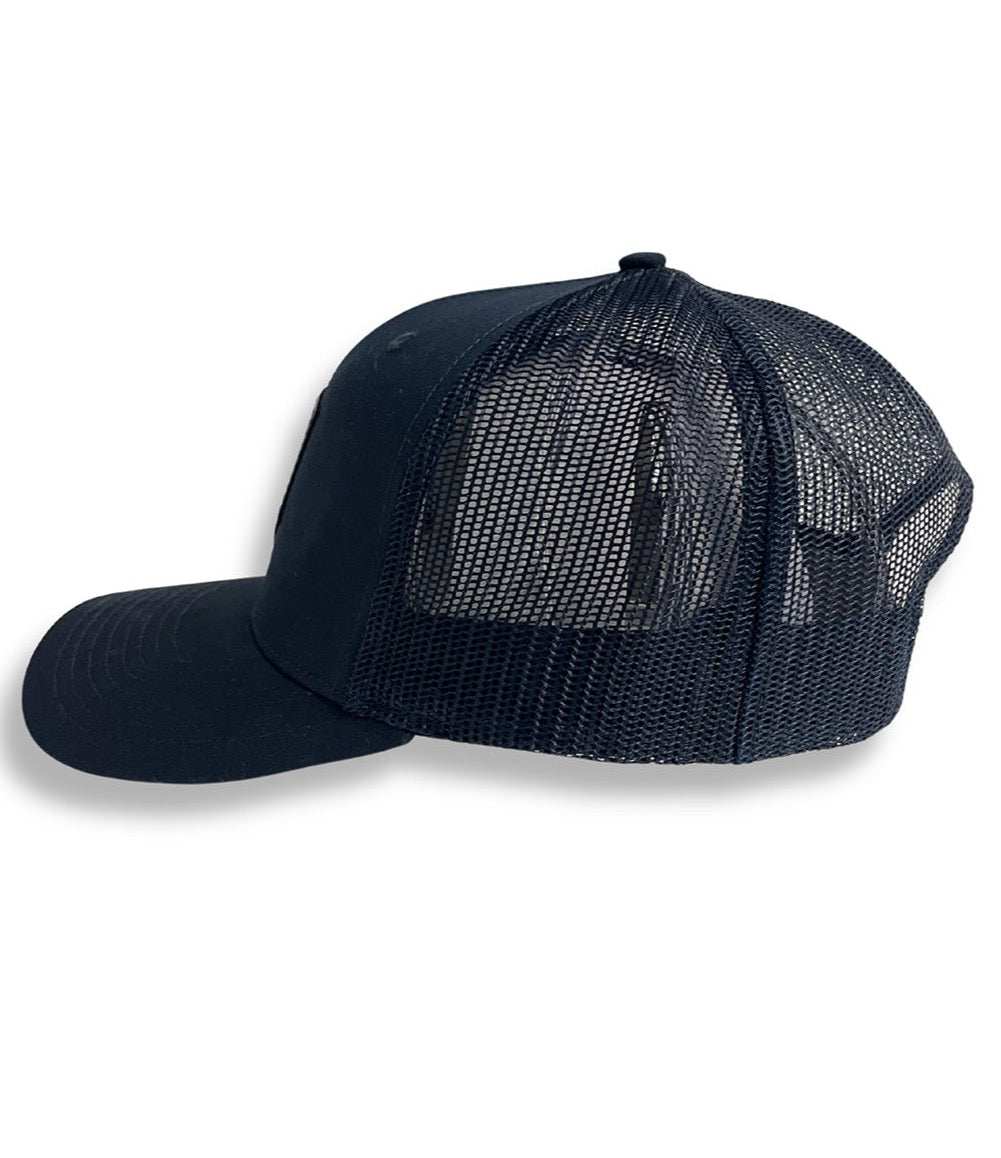 Blue and True Leather Patch Trucker - Skoutley Outdoors LLC