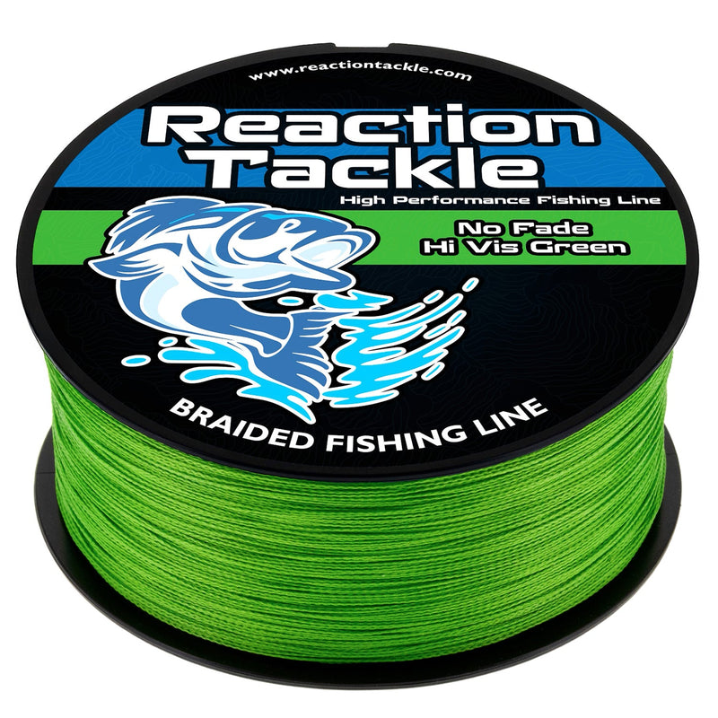 Load image into Gallery viewer, Reaction Tackle Braided Fishing Line - NO FADE Hi Vis Green
