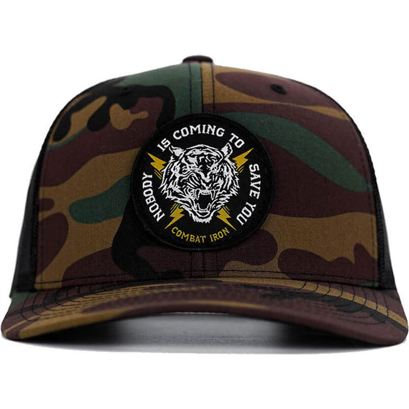 Load image into Gallery viewer, Nobody Is Coming To Save You Patch Snapback Hat
