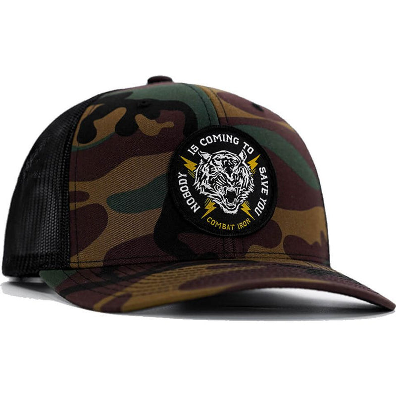 Load image into Gallery viewer, Nobody Is Coming To Save You Patch Snapback Hat
