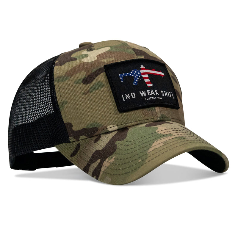 Load image into Gallery viewer, No Weak Shit Patch Snapback Hat
