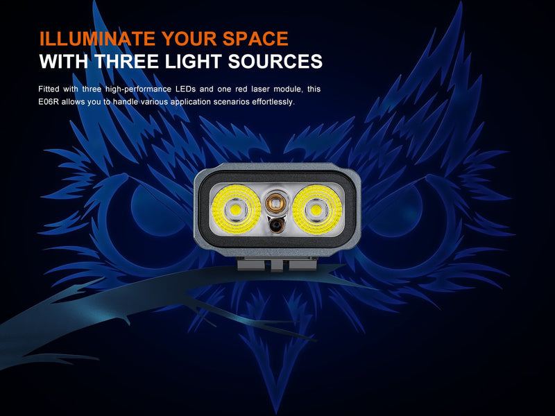 Load image into Gallery viewer, Fenix E06R Keychain Light with White, UV, and Red Laser Lights
