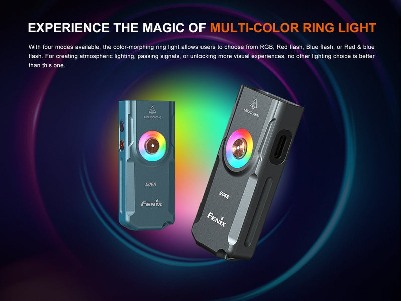 Load image into Gallery viewer, Fenix E06R Keychain Light with White, UV, and Red Laser Lights
