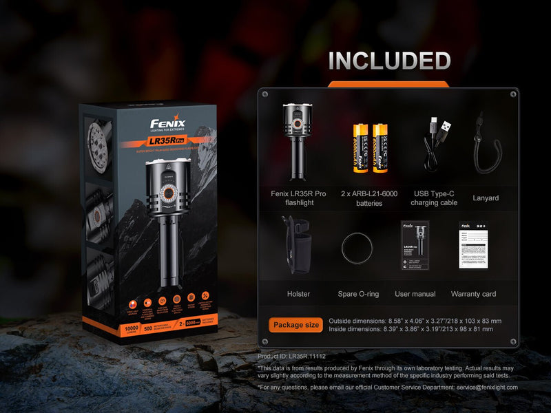 Load image into Gallery viewer, Fenix LR35R PRO Rechargeable Palm-Sized Searchlight
