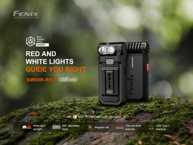 Load image into Gallery viewer, Fenix SW05R Multipurpose Clip-On Light with Red or UV Output
