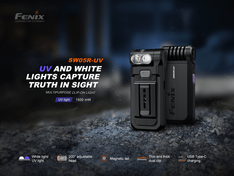 Load image into Gallery viewer, Fenix SW05R Multipurpose Clip-On Light with Red or UV Output
