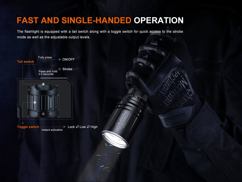Load image into Gallery viewer, Fenix TK30R Tactical White Laser Rechargeable Flashlight
