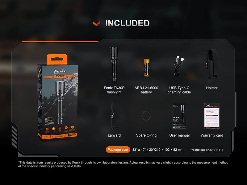 Load image into Gallery viewer, Fenix TK30R Tactical White Laser Rechargeable Flashlight
