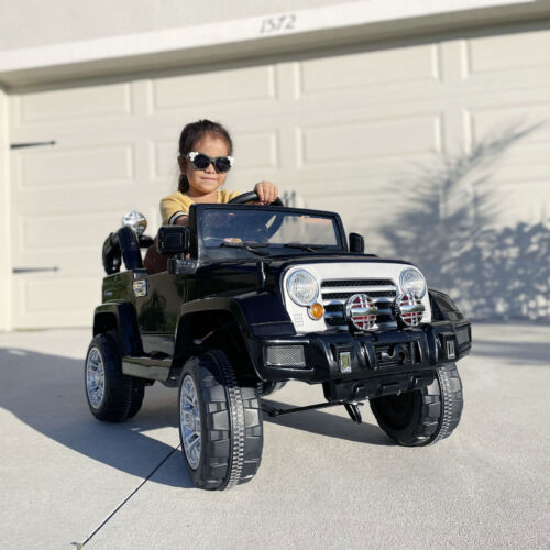 Load image into Gallery viewer, Off-Road Adventure 12V Battery-Powered Jeep Truck for Kids with Remote Control, MP3 Player, and Lights
