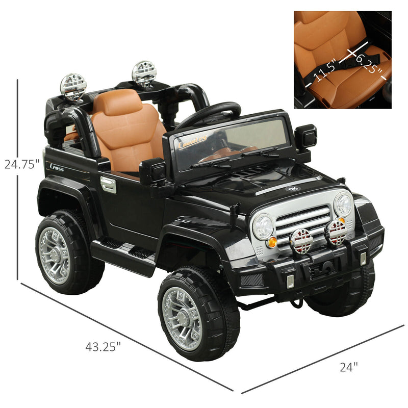 Load image into Gallery viewer, Off-Road Adventure 12V Battery-Powered Jeep Truck for Kids with Remote Control, MP3 Player, and Lights
